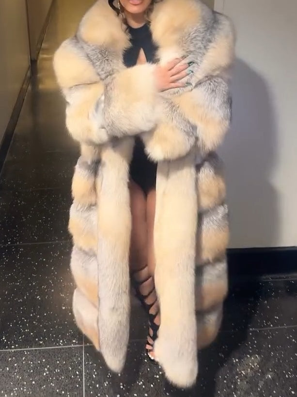 Golden Natural Fur Coat（✔️Free shipping）