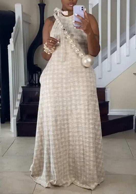Tweed Maxi Dress